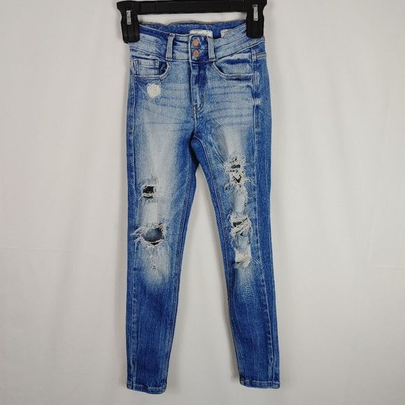 KanCan Other - Kancan High Rise Slim Fit Skinny Jeans Size 8 Girl's Distressed.Waist 11" acros